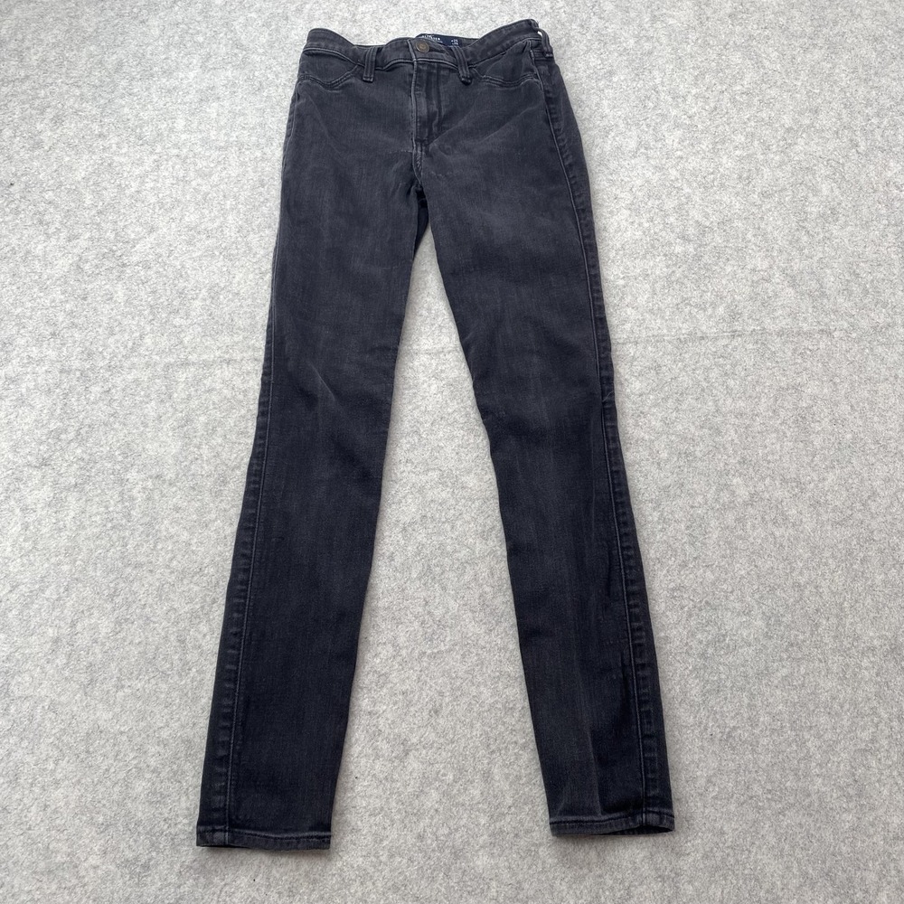 Hollister High-Rise Jean Legging Jeans Juniors 1R (23x25) Charcoal Gray Stretch
